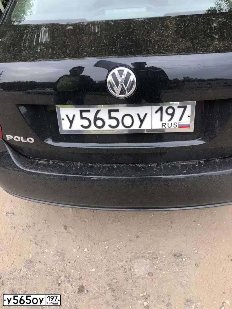 Фото автомобиля VOLKSWAGEN POLO, 2011 — госномер У565ОУ197. Цвет: ЧЕРНЫЙ