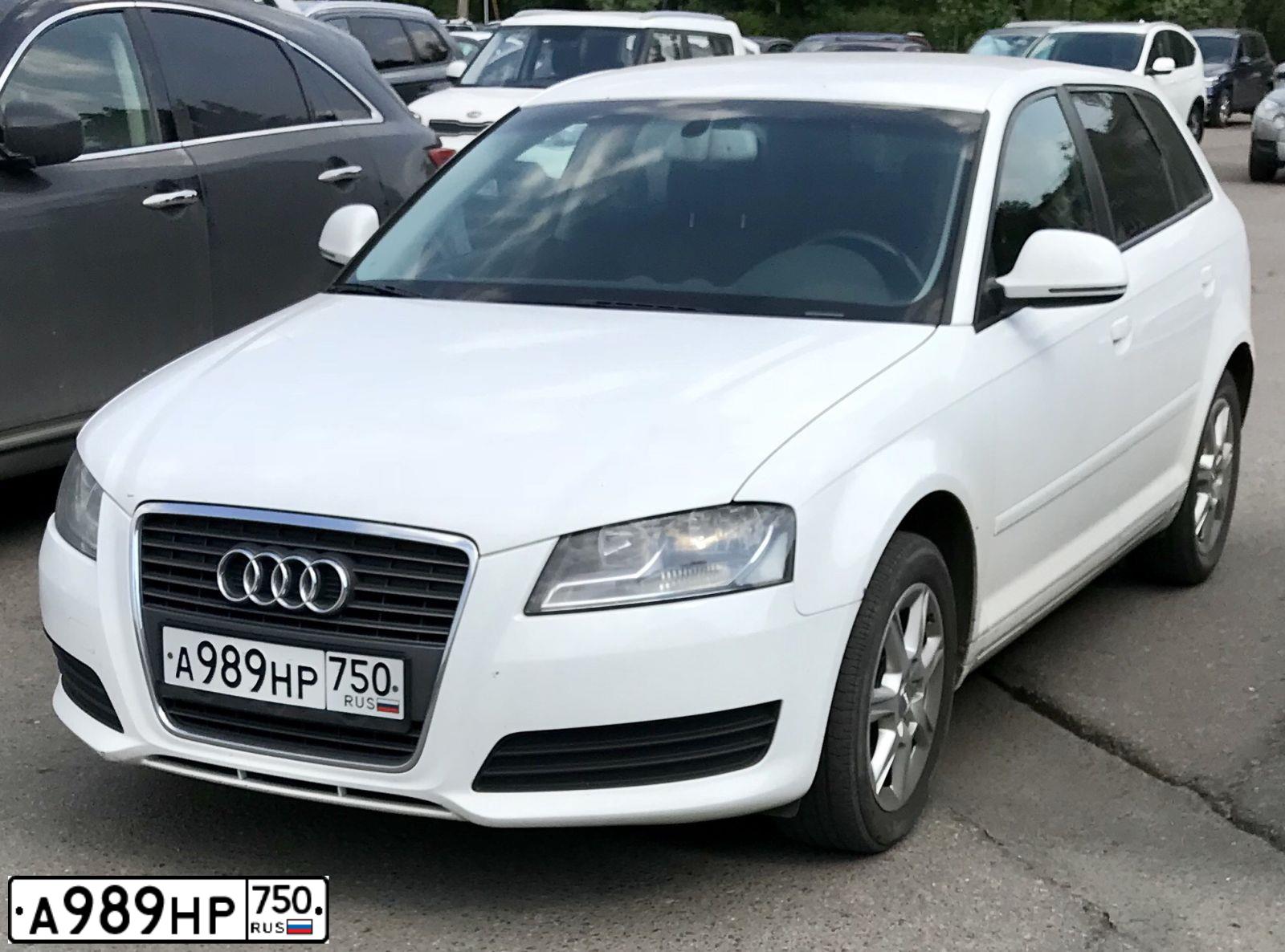 Фото автомобиля AUDI A3, 2009 — госномер К906МВ136. Цвет: Белый