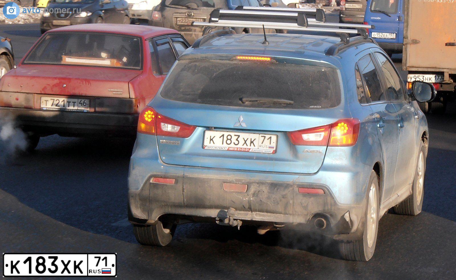 Фото автомобиля MITSUBISHI ASX, 2010 — госномер Н795ТТ46. Цвет: ГОЛУБОЙ