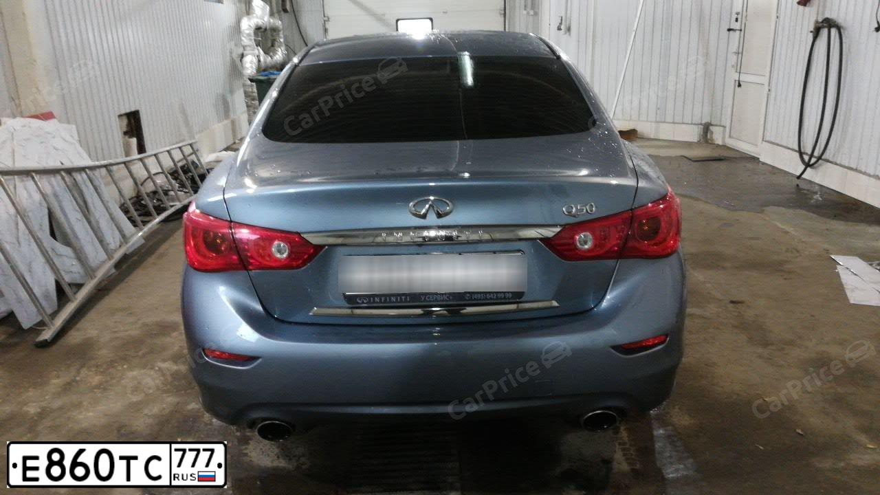 Фото автомобиля INFINITI Q50, 2015 — госномер У457ТТ790. Цвет: СЕРЫЙ