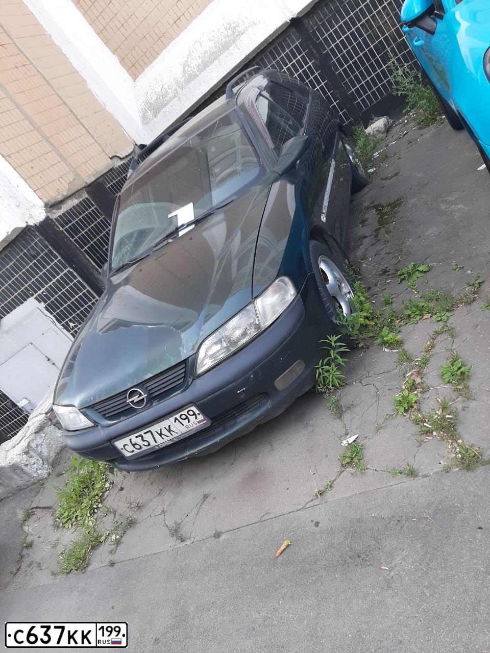 Фото автомобиля OPEL VECTRA, 1998 — госномер С637КК199. Цвет: ЗЕЛЕНЫЙ