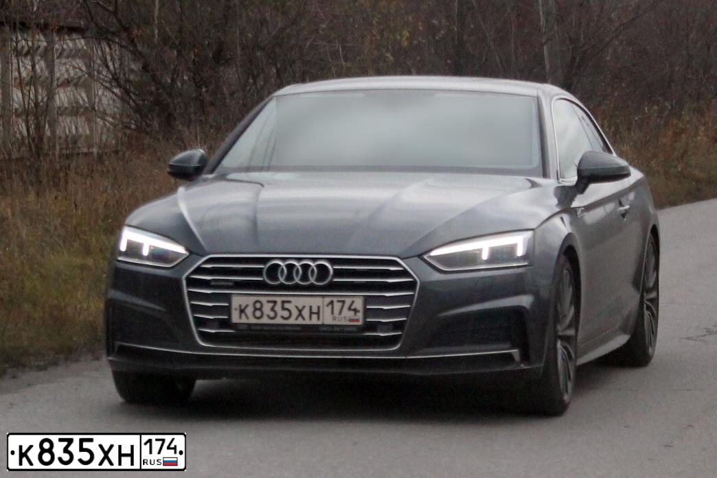 Фото автомобиля AUDI A5, 2016 — госномер М278ЕВ774. Цвет: Серый