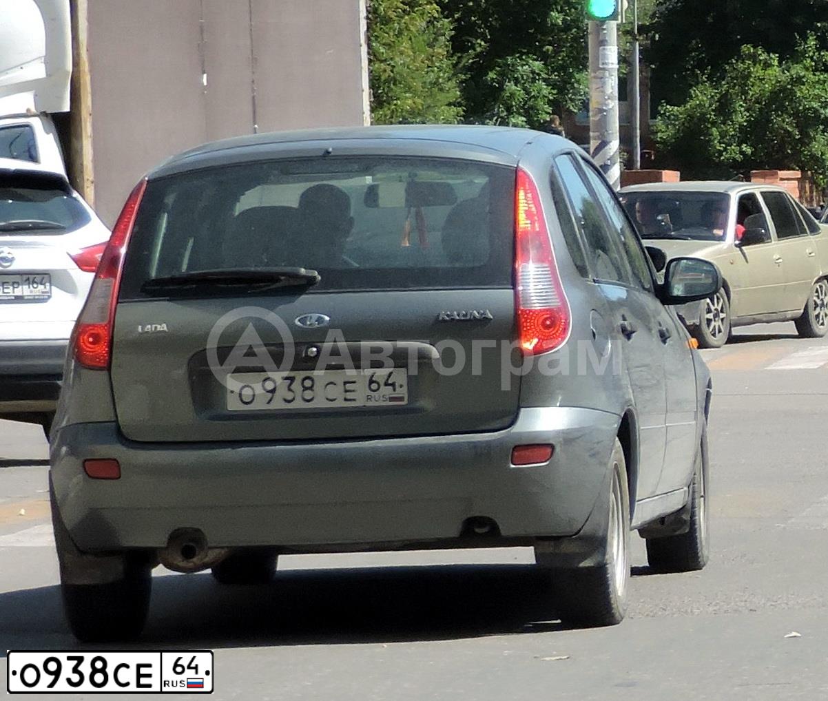 Фото автомобиля LADA 1119 KALINA, 2007 — госномер О938СЕ64. Цвет: ТЕМНО-СЕРЫЙ МЕТАЛЛИК