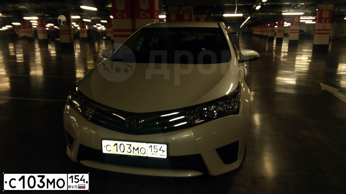 Фото автомобиля TOYOTA COROLLA, 2013 — госномер С103МО154. Цвет: БЕЛЫЙ
