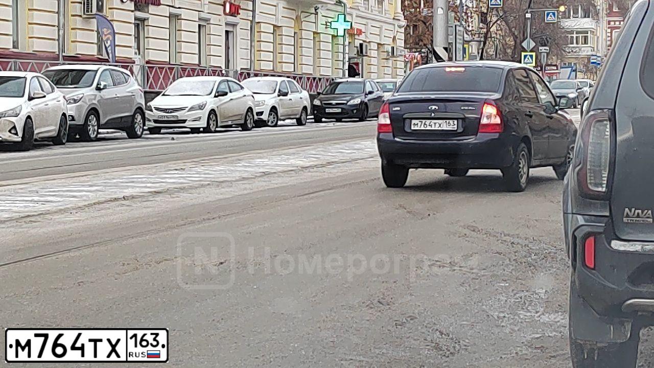 Фото автомобиля LADA 1118 KALINA, 2008 — госномер М764ТХ163. Цвет: ФИОЛЕТОВЫЙ