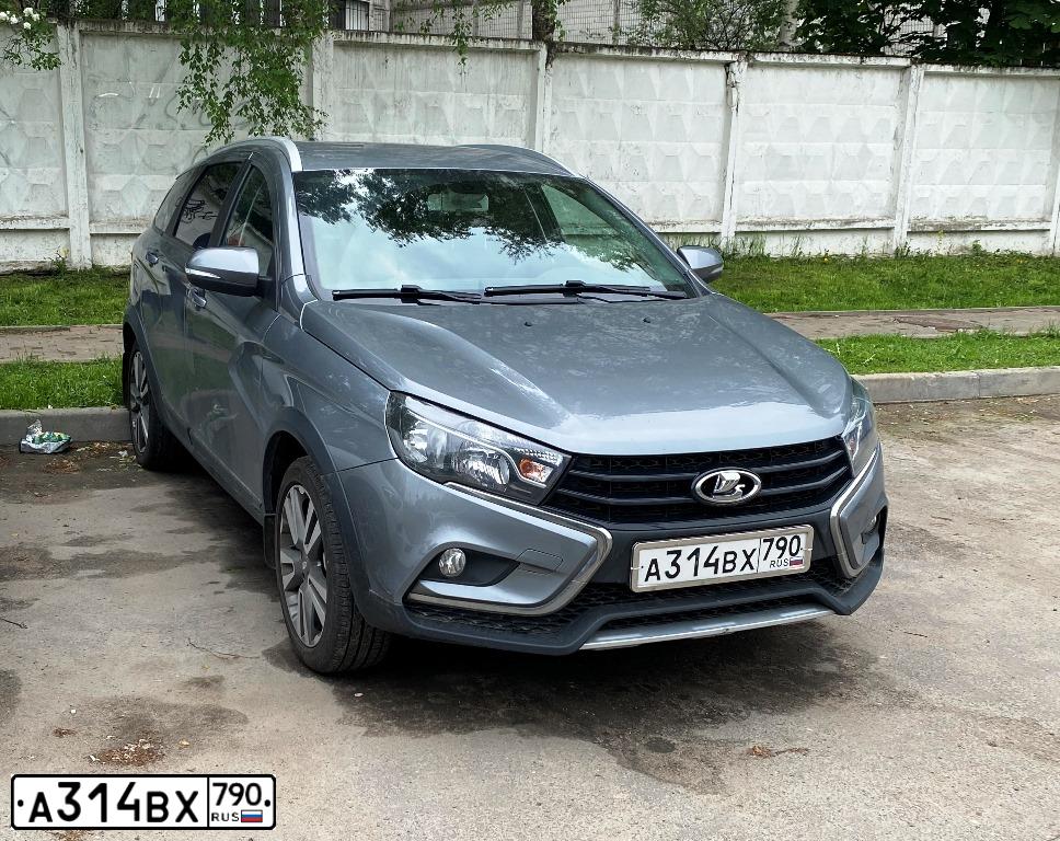 Фото автомобиля LADA VESTA, 2019 — госномер А314ВХ790. Цвет: СЕРЫЙ
