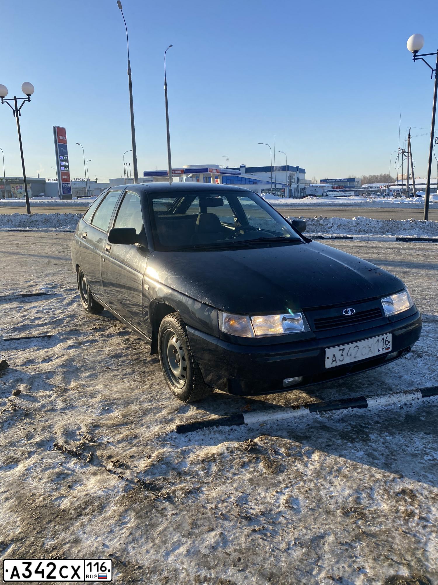 Фото автомобиля LADA 2112 LADA, 2007 — госномер А342СХ116. Цвет: ГРАФИТОВЫЙ МЕТАЛЛИК