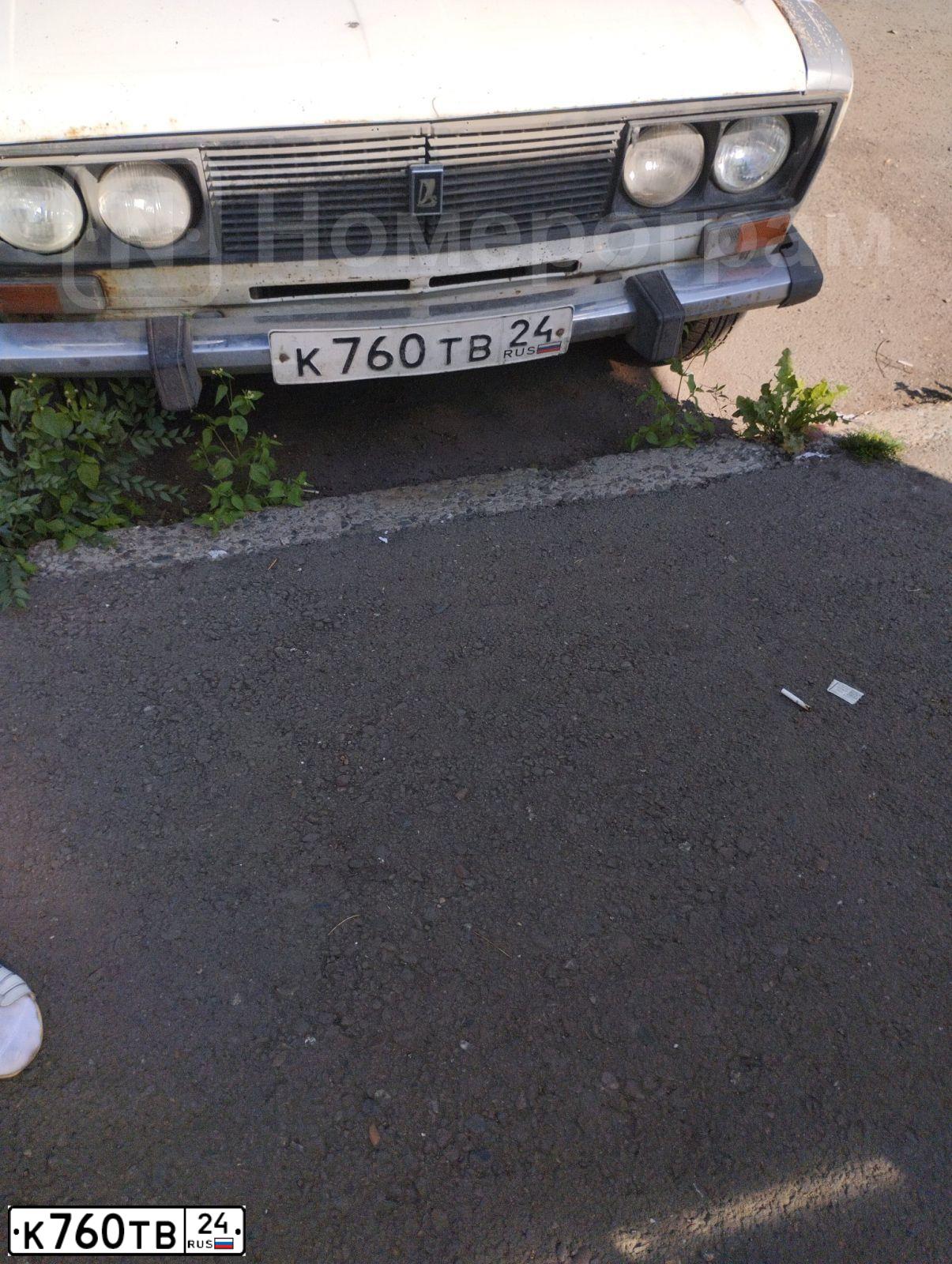 Фото автомобиля LADA 2106, 1998 — госномер К760ТВ24. Цвет: Белый