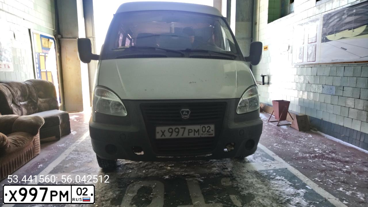 Фото автомобиля GAZ 3221 EL, 2010 — госномер Х997РМ102. Цвет: Белый
