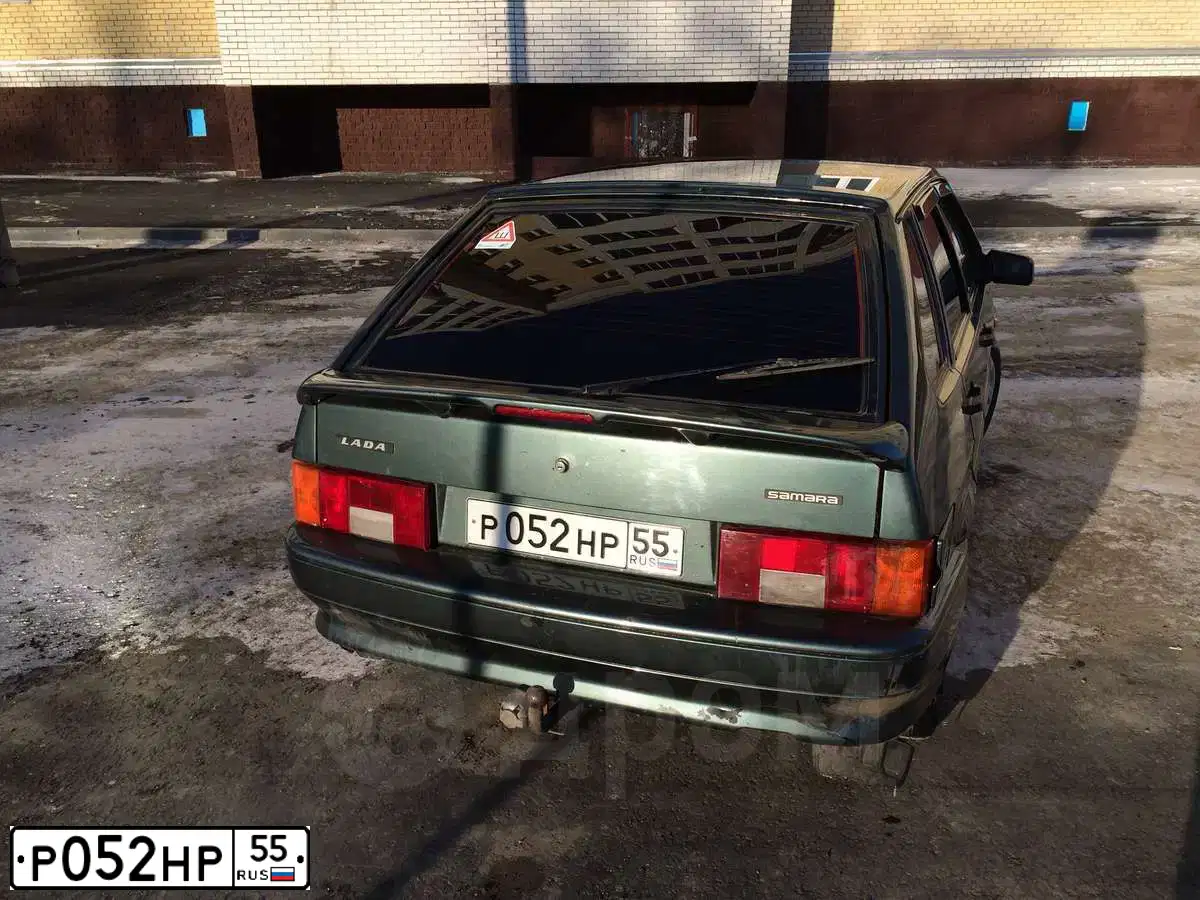 Фото автомобиля LADA 2114 SAMARA, 2011 — госномер Р052НР55. Цвет: СЕРО-СИНЕ-ЗЕЛЕНЫЙ