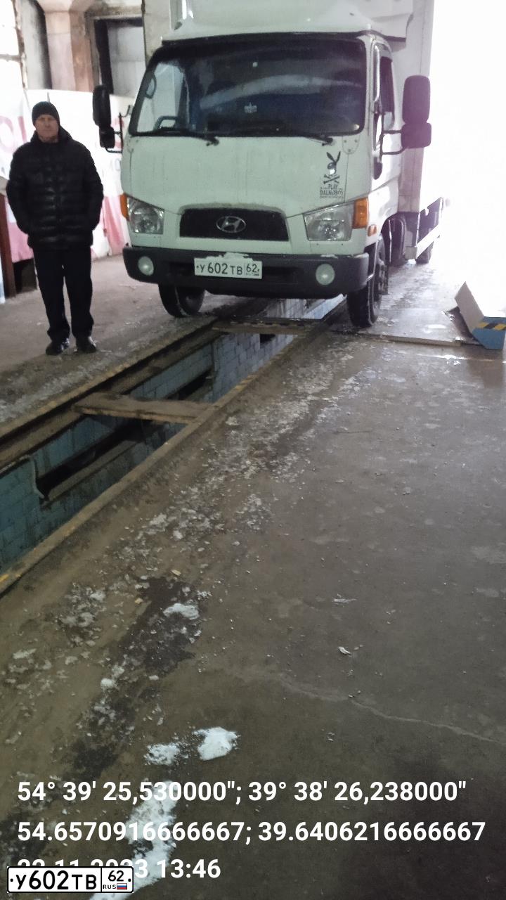 Фото автомобиля HYUNDAI MIGHTY, 2008 — госномер У602ТВ62. Цвет: Белый