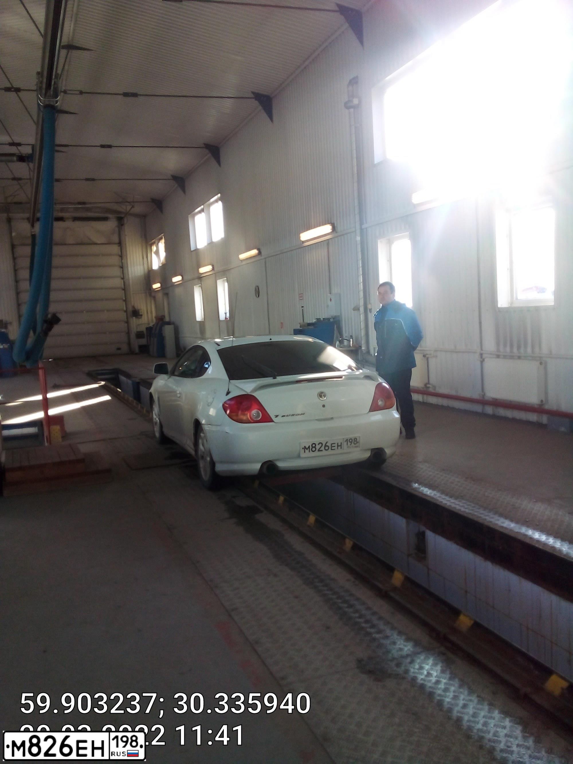 Фото автомобиля HYUNDAI TIBURON, 2002 — госномер М826ЕН198. Цвет: Белый