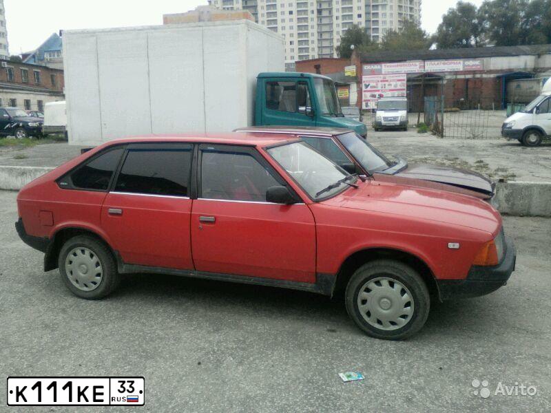 Фото автомобиля (МОСКВИЧ) M 2141, 1990 — госномер К111КЕ33. Цвет: ВИШНЕВЫЙ
