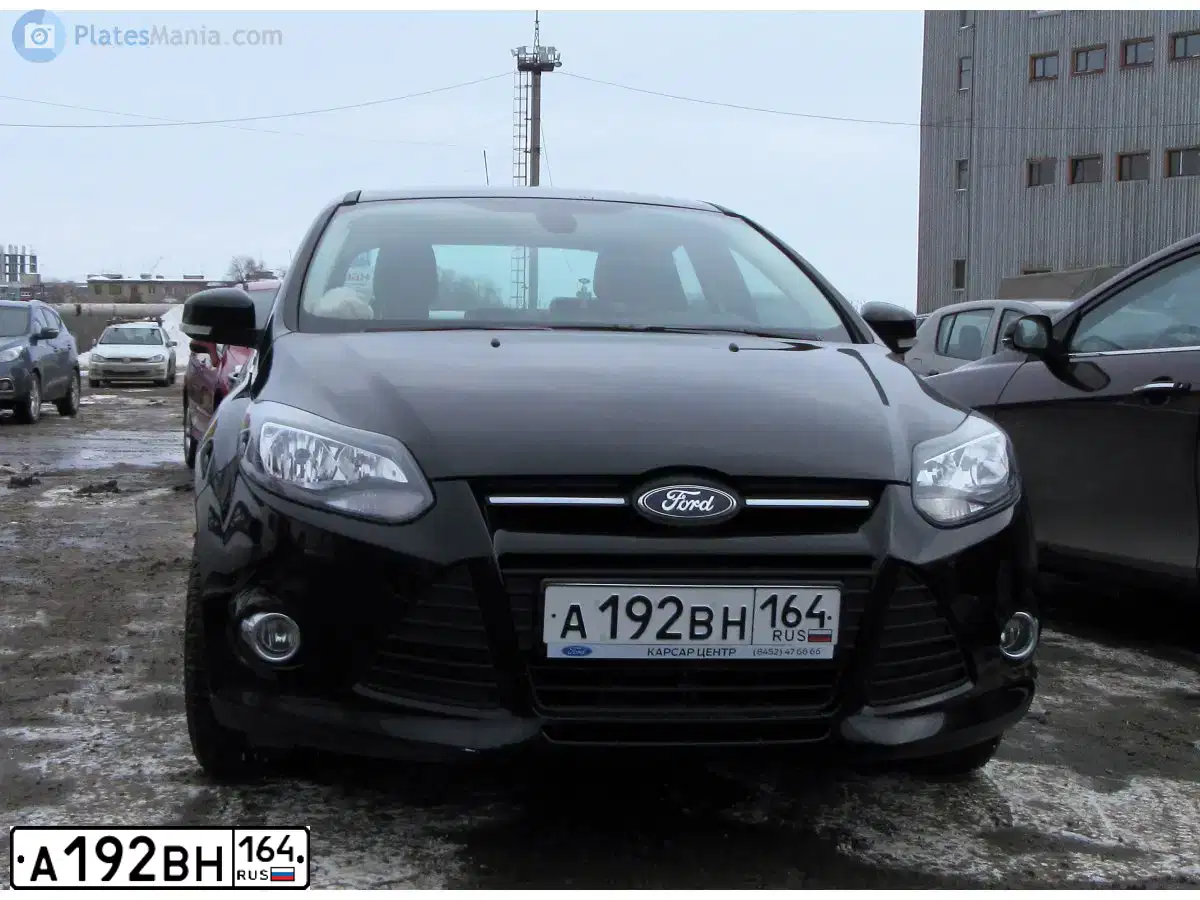 Фото автомобиля FORD FOCUS, 2013 — госномер А192ВН164. Цвет: ЧЕРНЫЙ