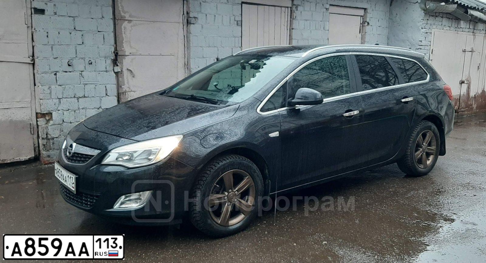 Фото автомобиля OPEL ASTRA, 2011 — госномер А859АА113. Цвет: ЧЕРНЫЙ