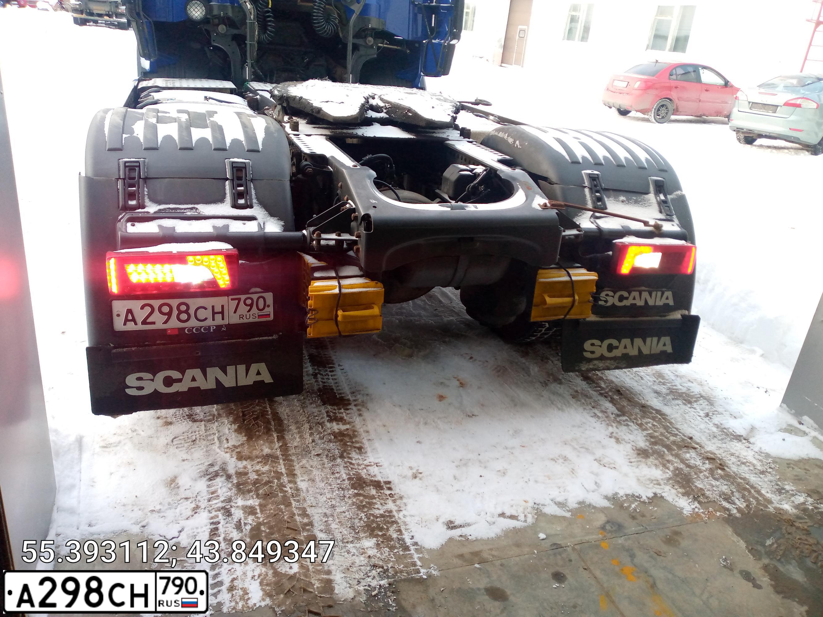 Фото автомобиля SCANIA SERIE R /4X2/, 2015 — госномер М765ВЕ797. Цвет: синий