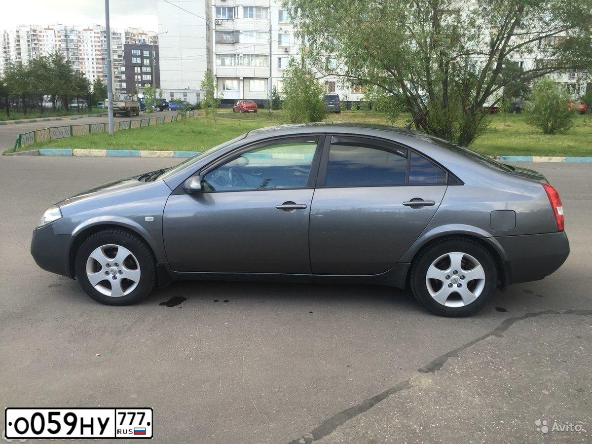Фото автомобиля NISSAN PRIMERA, 2003 — госномер О150ОВ33. Цвет: серый