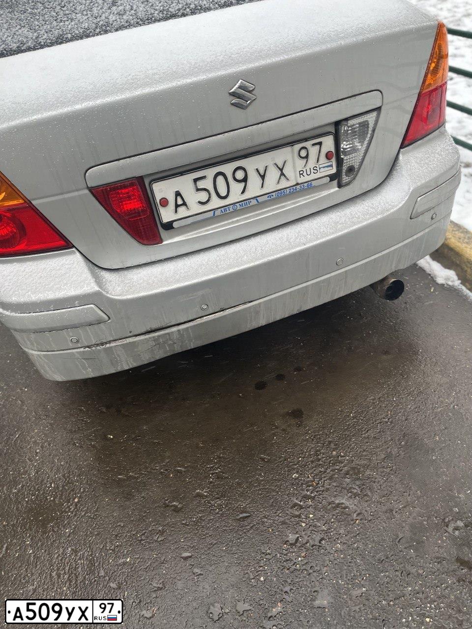 Фото автомобиля SUZUKI LIANA, 2005 — госномер А509УХ97. Цвет: СЕРЫЙ МЕТАЛЛИК