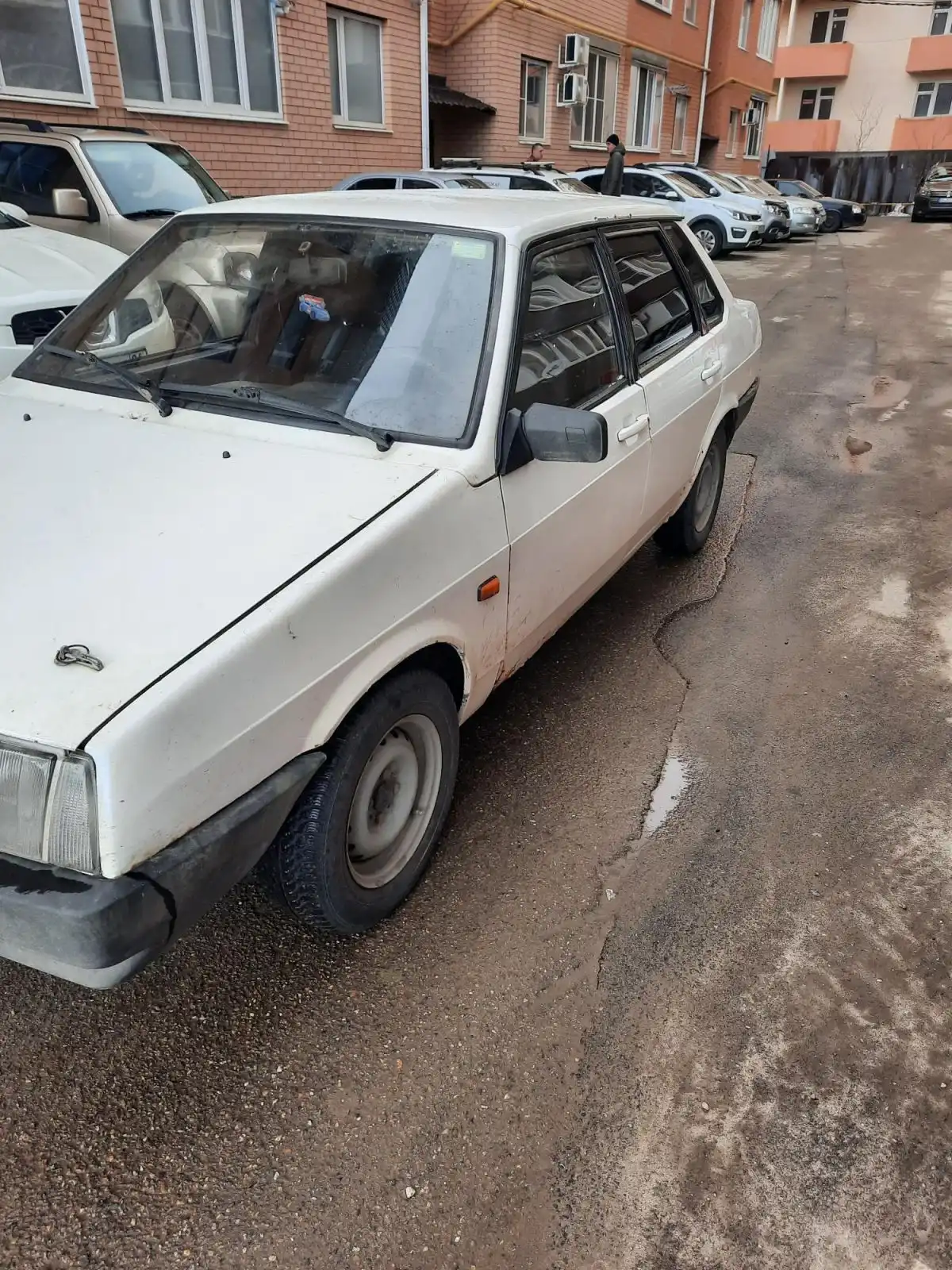 Фото автомобиля LADA 2109 SAMARA, 1996 — госномер Е055КС761. Цвет: Белый