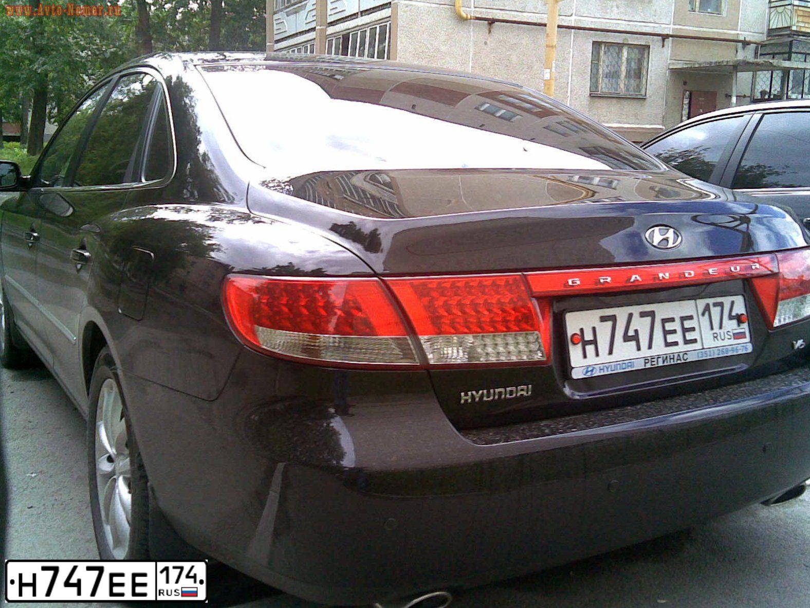 Фото автомобиля HYUNDAI GRANDEUR, 2007 — госномер Н887СВ716. Цвет: ЧЕРНЫЙ
