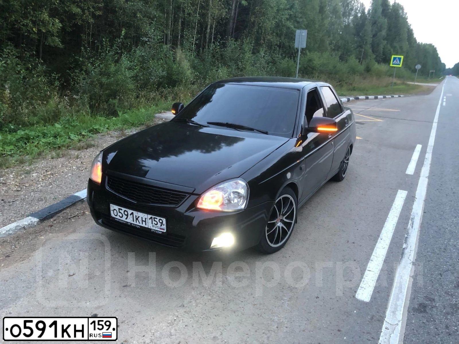 Фото автомобиля LADA PRIORA, 2010 — госномер Р458РС159. Цвет: Сине-Черный