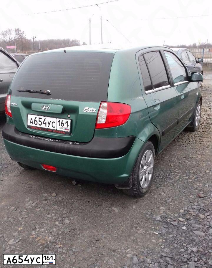 Фото автомобиля HYUNDAI GETZ, 2006 — госномер В110АР92. Цвет: ЗЕЛЕНЫЙ