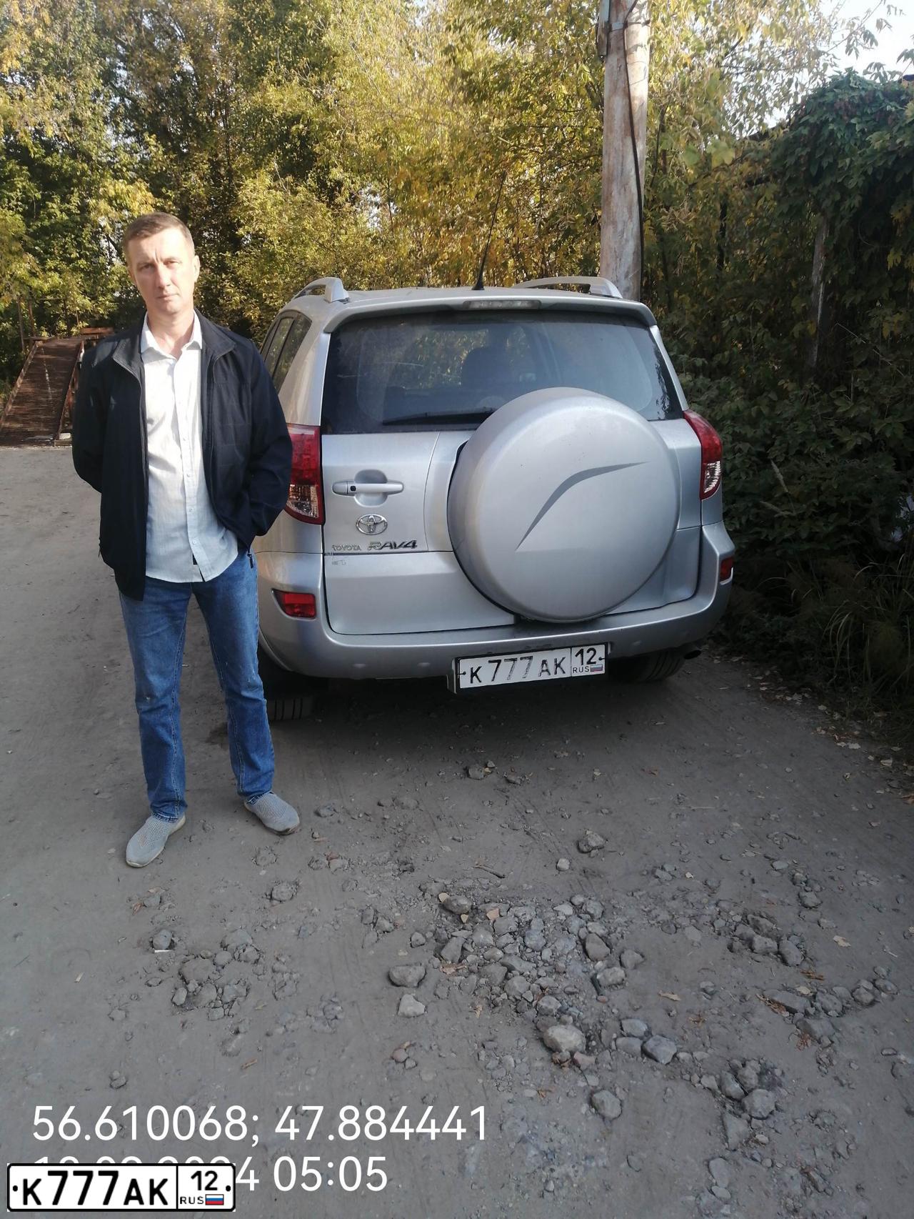 Фото автомобиля TOYOTA RAV4, 2008 — госномер К777АК12. Цвет: Серебристый