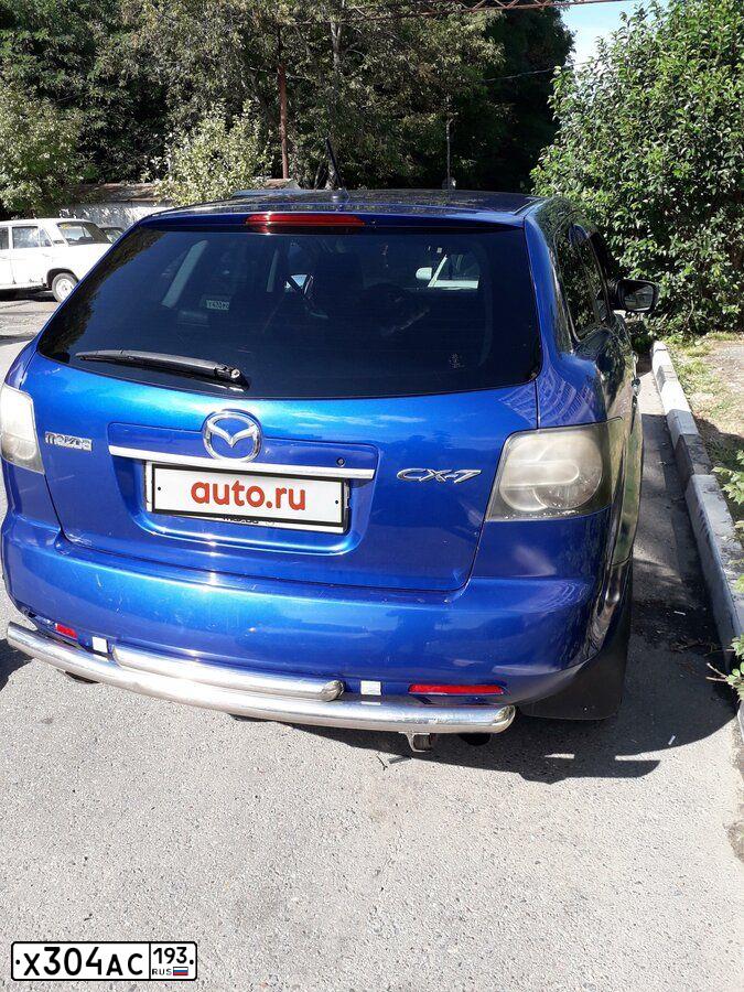 Фото автомобиля MAZDA CX-7, 2007 — госномер Х304АС193. Цвет: синий