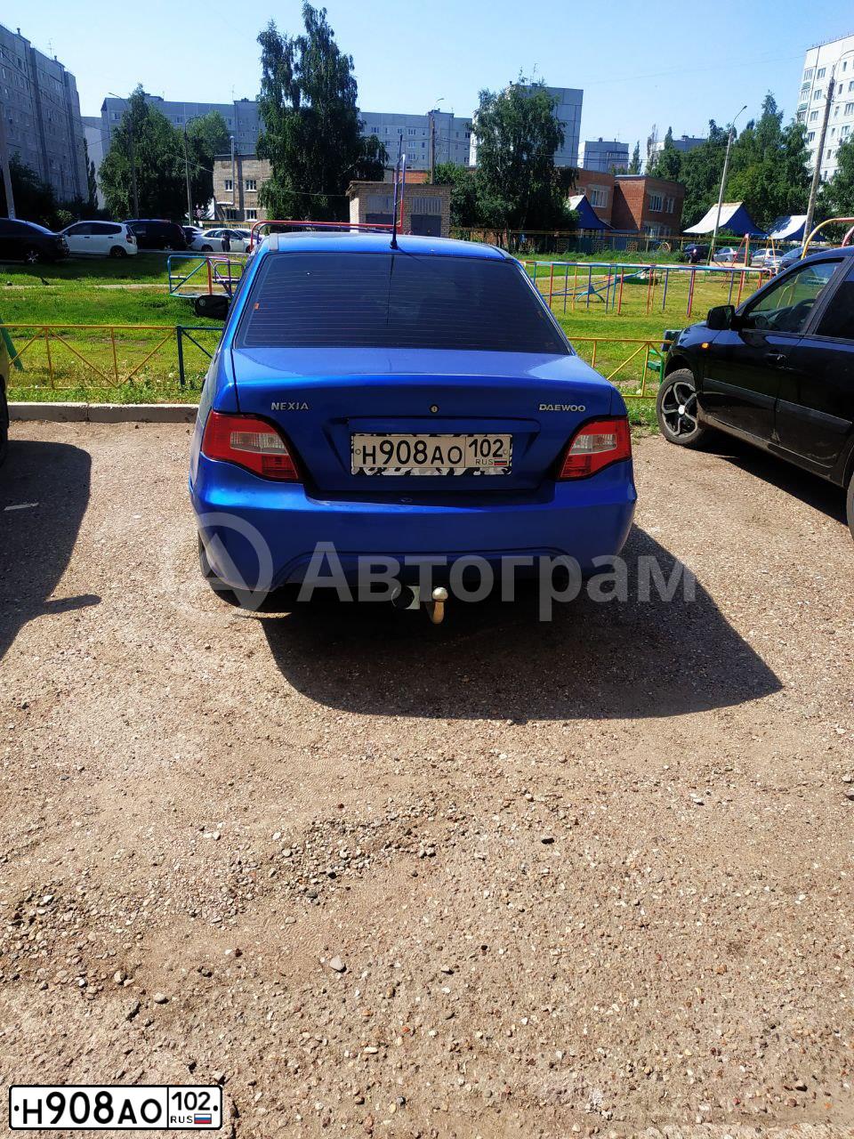 Фото автомобиля DAEWOO NEXIA, 2012 — госномер К758АЕ156. Цвет: СИНЕ-ГЛАЗУРИСТЫЙ