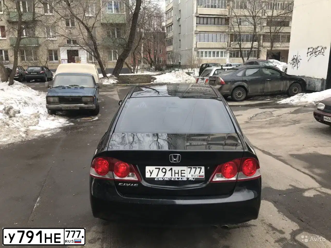 Фото автомобиля HONDA CIVIC, 2008 — госномер Т400ОР69. Цвет: ЧЕРНЫЙ