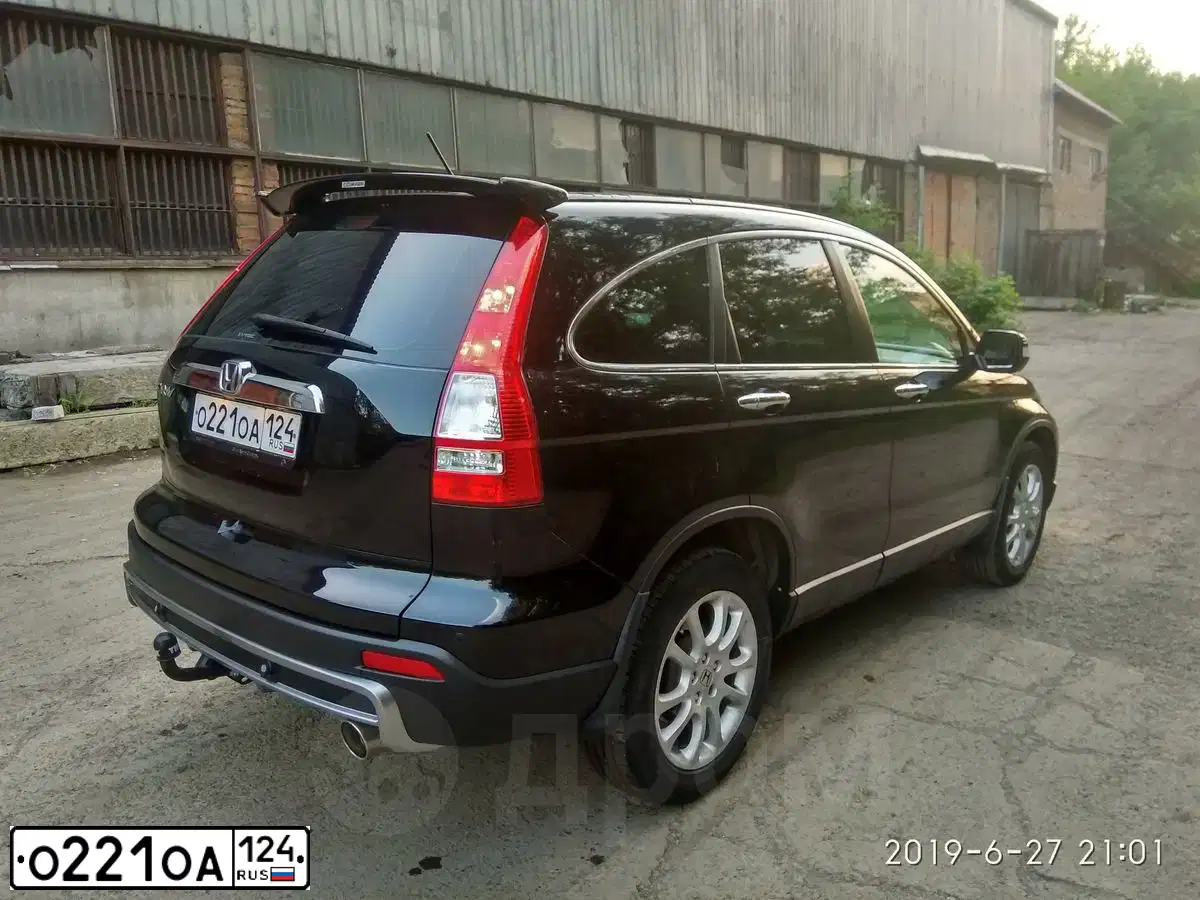 Фото автомобиля HONDA CR-V, 2008 — госномер М900КВ54. Цвет: ЧЕРНЫЙ
