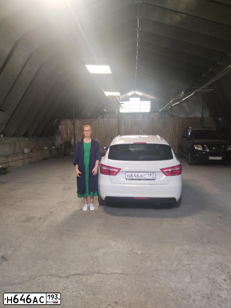 Фото автомобиля LADA VESTA, 2020 — госномер Н646АС193. Цвет: Белый