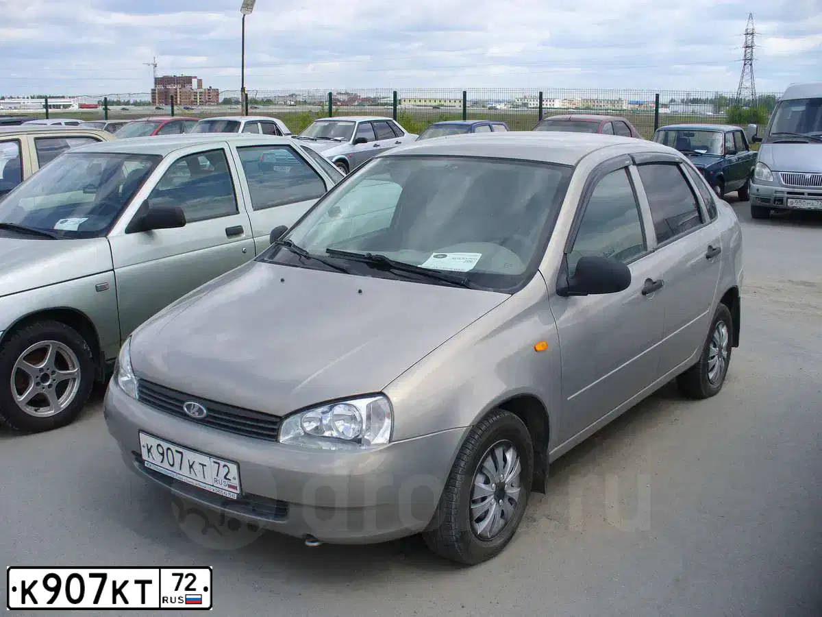 Фото автомобиля LADA 1118 KALINA, 2007 — госномер К907КТ72. Цвет: БЕЖЕВО-СЕРЫЙ