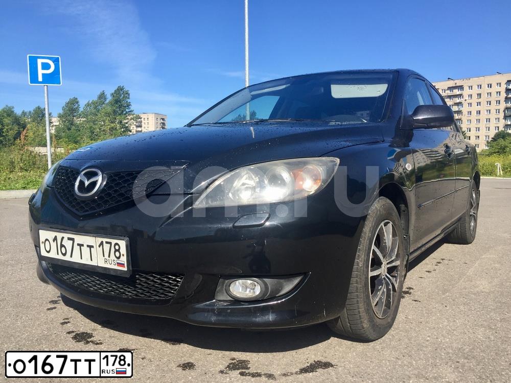 Фото автомобиля MAZDA 3, 2006 — госномер А600НМ147. Цвет: ЧЕРНЫЙ