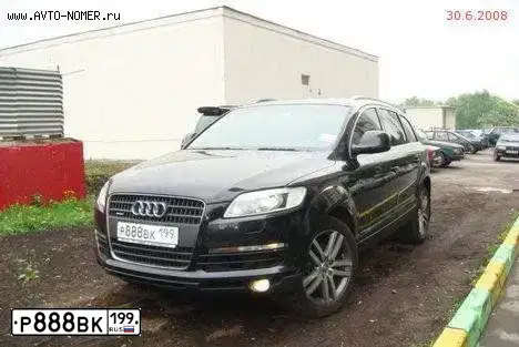Фото автомобиля AUDI Q7, 2007 — госномер В444ЕТ62. Цвет: ЧЕРНЫЙ