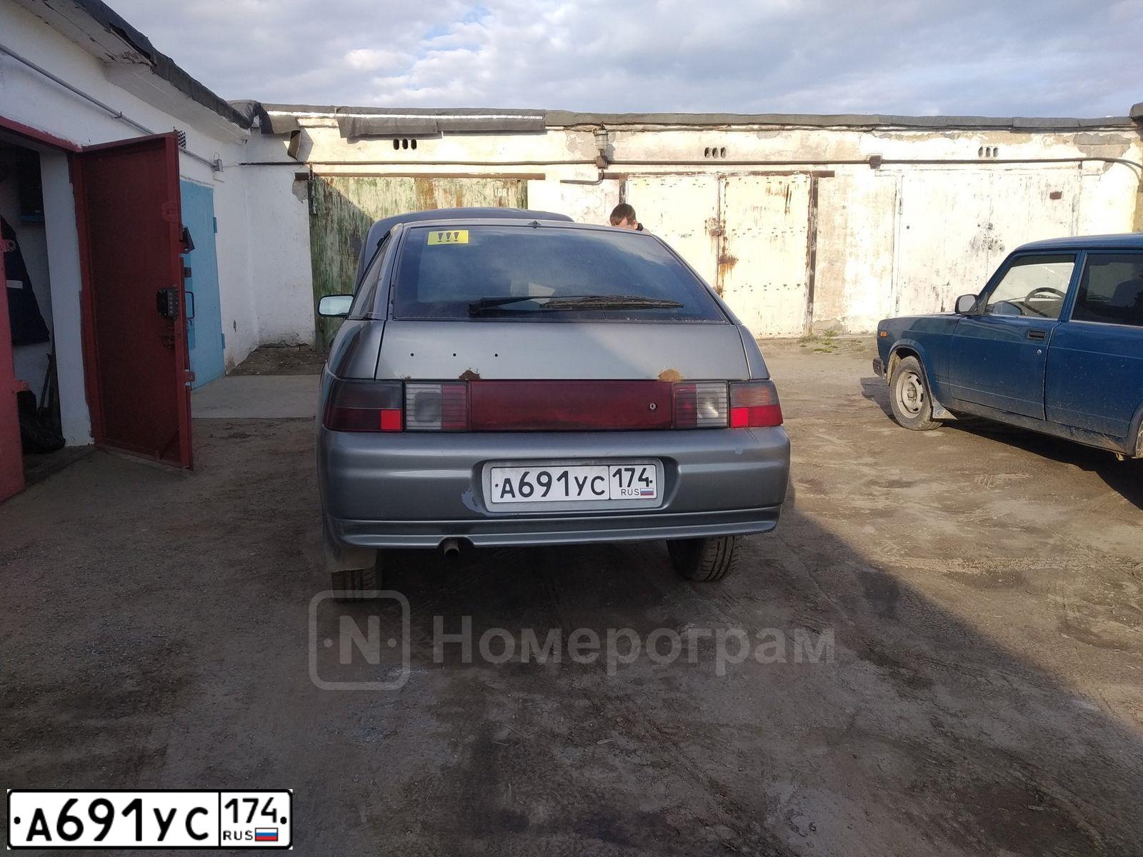 Фото автомобиля LADA 2112 LADA, 2008 — госномер А691УС174. Цвет: СЕРО-БЕЖЕВЫЙ