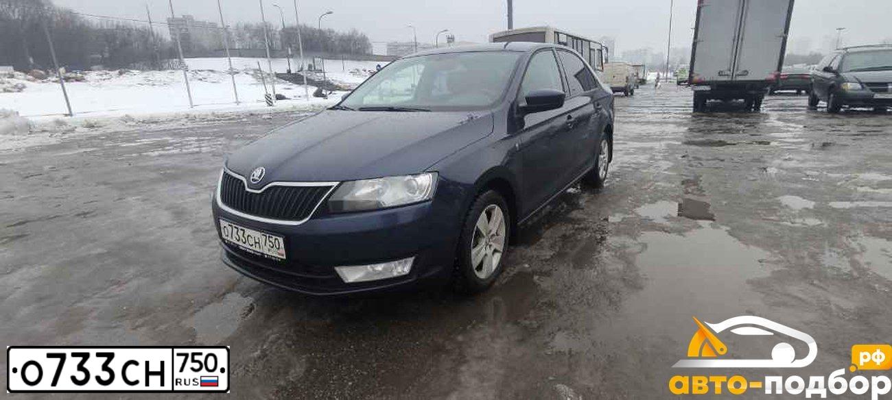 Фото автомобиля SKODA RAPID, 2015 — госномер А484ВА181. Цвет: Темно-синий