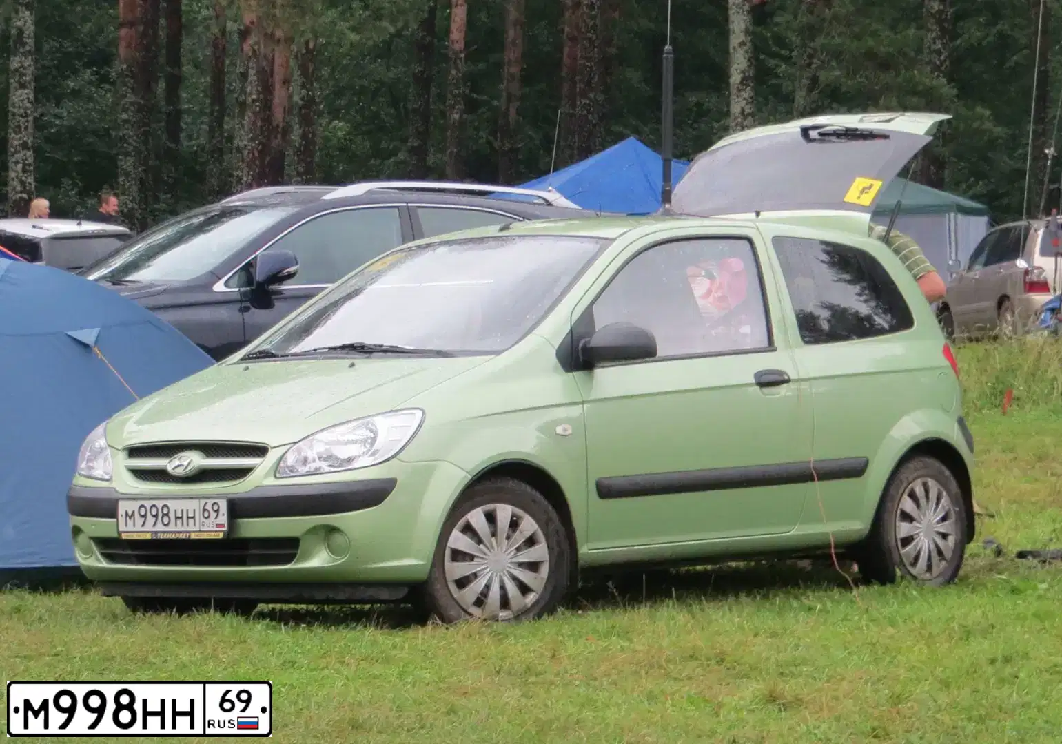 Фото автомобиля HYUNDAI GETZ, 2007 — госномер М998НН69. Цвет: СВЕТЛО-ЗЕЛЕНЫЙ