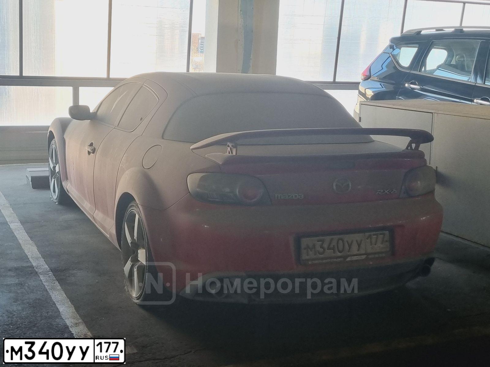 Фото автомобиля MAZDA RX-8, 2004 — госномер М340УУ177. Цвет: КРАСНЫЙ