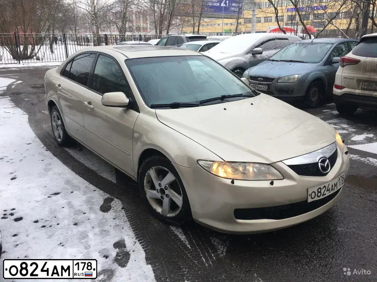 Фото автомобиля MAZDA 6, 2004 — госномер О653АУ159. Цвет: СЕРО-ЗОЛОТИСТЫЙ