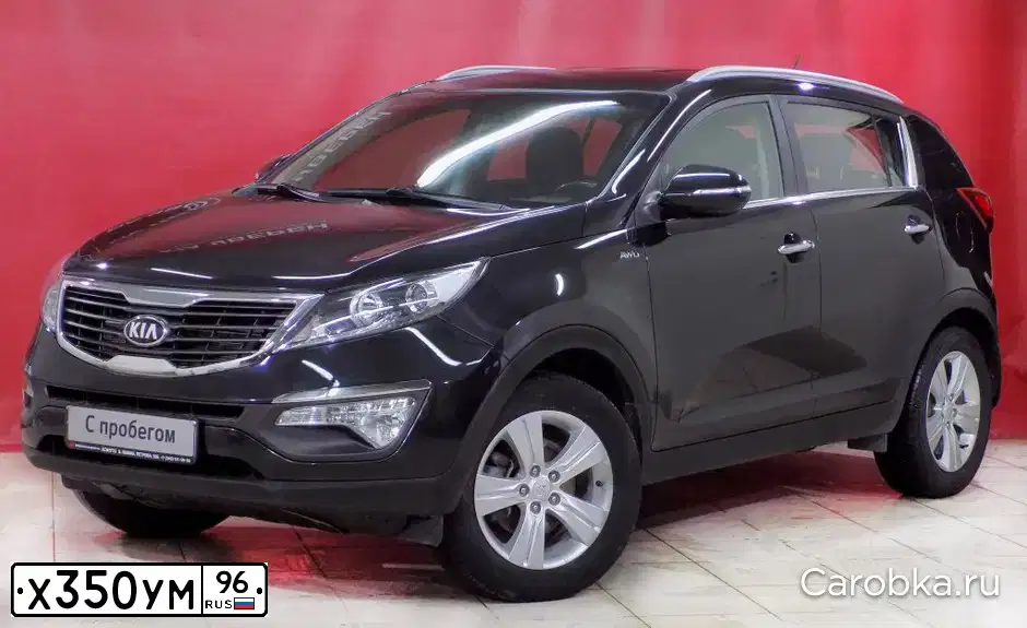 Фото автомобиля KIA SPORTAGE, 2013 — госномер Х350УМ96. Цвет: ЧЕРНЫЙ