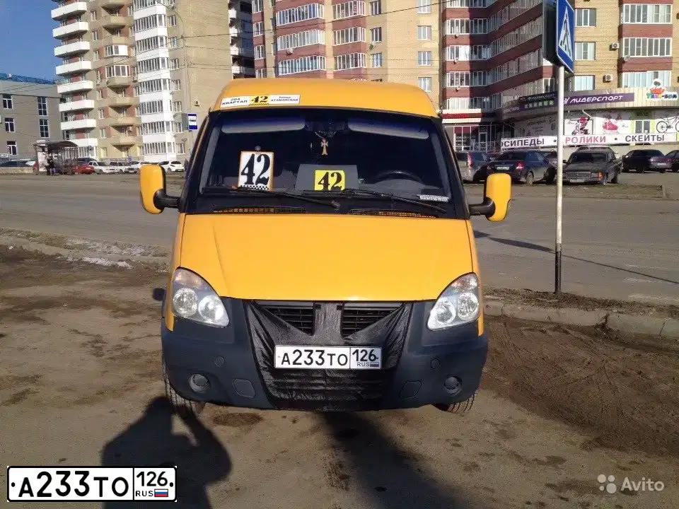 Фото автомобиля GAZ 3221 EL, 2008 — госномер А233ТО126. Цвет: ЖЁЛТЫЙ