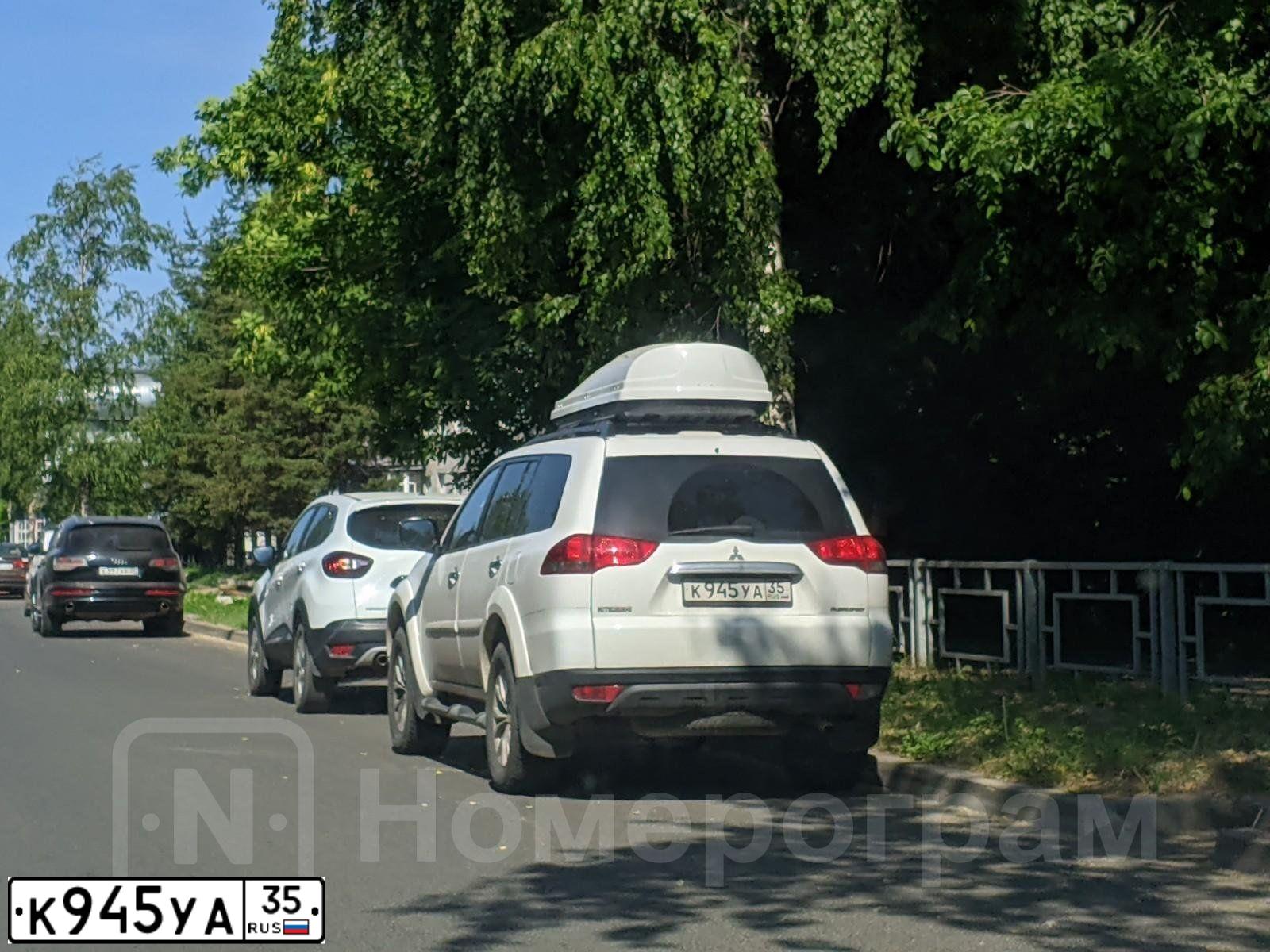 Фото автомобиля MITSUBISHI PAJERO SPORT, 2014 — госномер В008КА134. Цвет: Белый