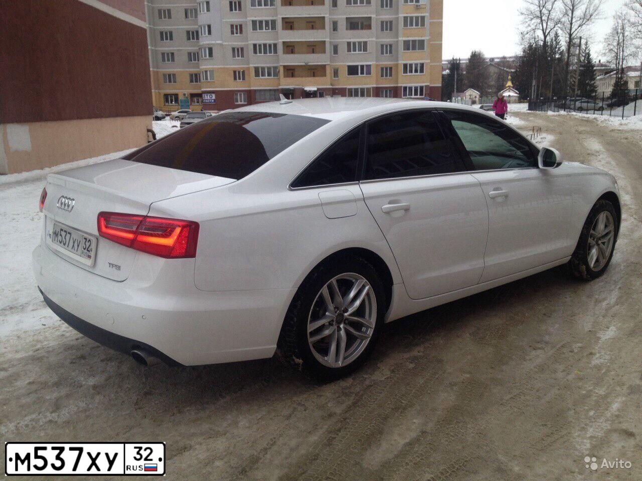Фото автомобиля AUDI A6, 2011 — госномер К032РЕ32. Цвет: Белый