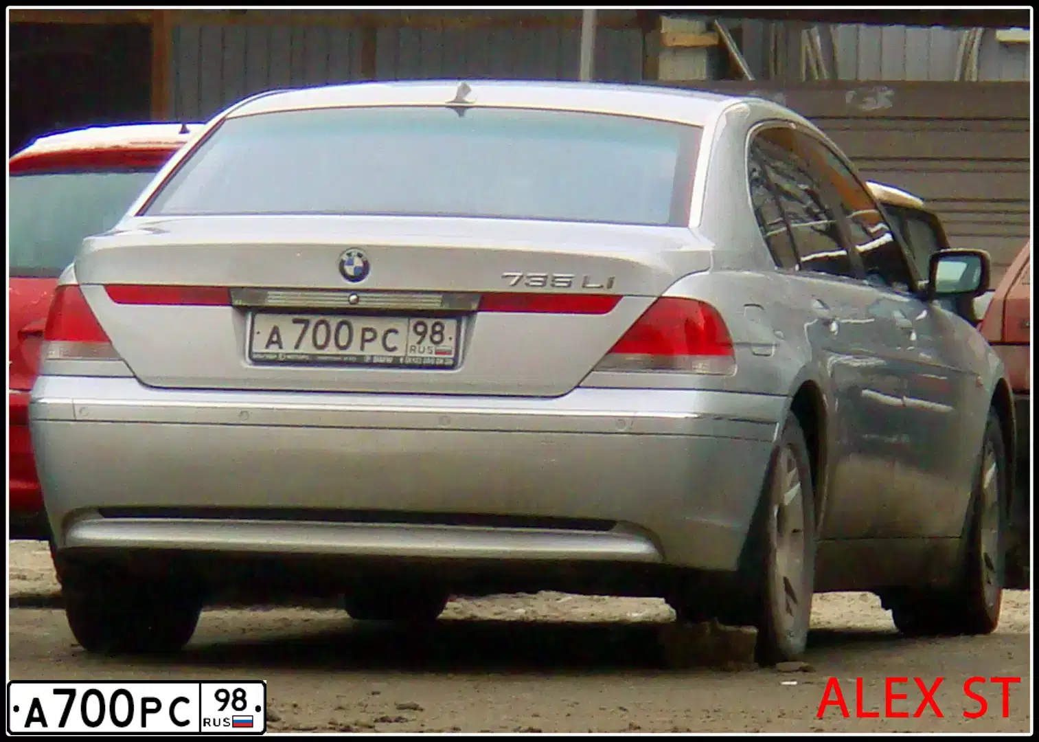 Фото автомобиля BMW SERIE 7, 2002 — госномер А700РС98. Цвет: серебристый
