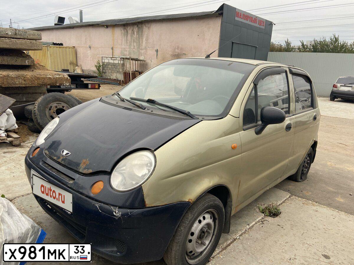 Фото автомобиля DAEWOO MATIZ, 2007 — госномер Х981МК33. Цвет: ЗОЛОТИСТЫЙ