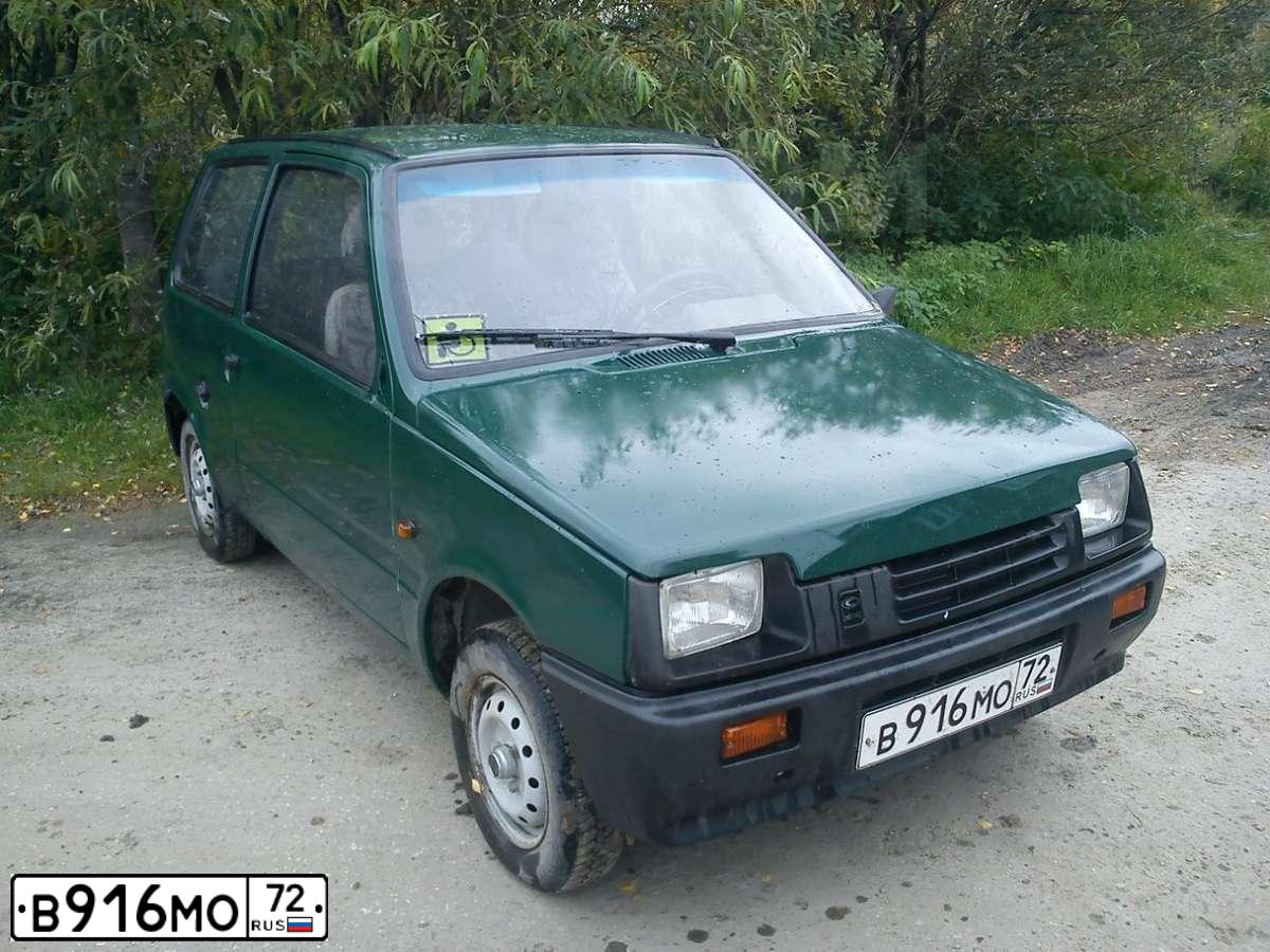 Фото автомобиля LADA OKA, 2005 — госномер А456АР172. Цвет: ЗЕЛЕНЫЙ САД