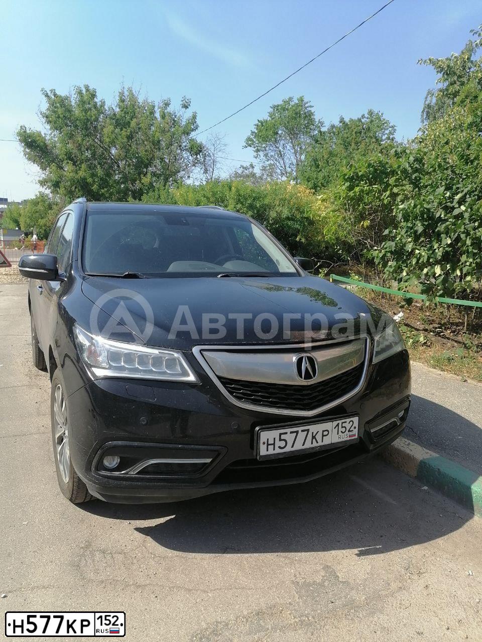Фото автомобиля ACURA MDX, 2014 — госномер Н577КР152. Цвет: ЧЕРНЫЙ