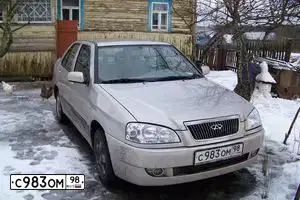 Фото автомобиля CHERY AMULET /FLAGCLOUD/, 2007 — госномер С983ОМ98. Цвет: Серый