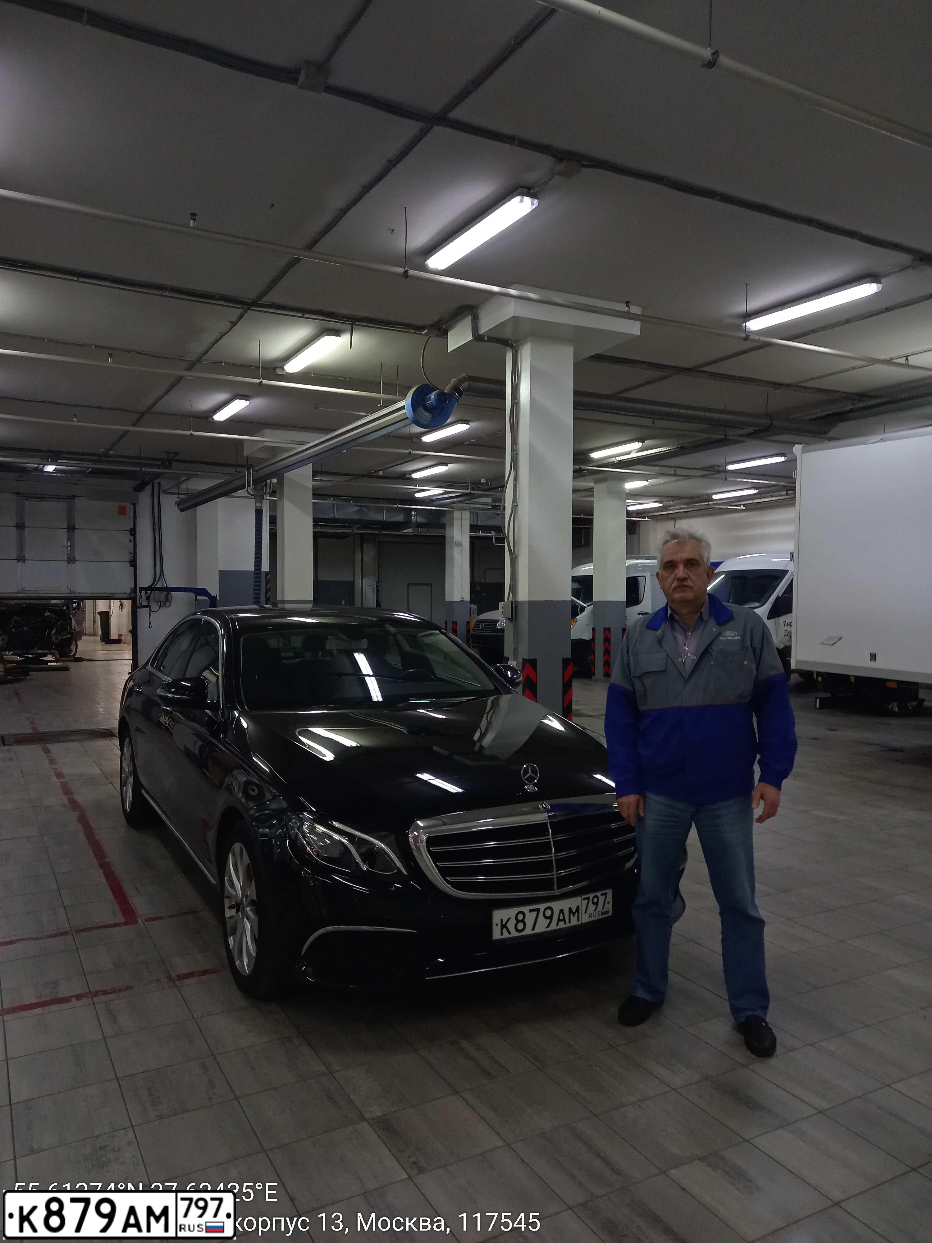Фото автомобиля MERCEDES E-KLASSE, 2019 — госномер К879АМ797. Цвет: ЧЕРНЫЙ